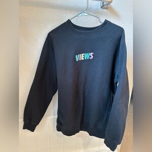 Men’s Black “Views” Crewneck Sweater